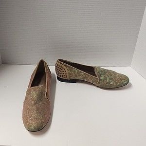 Vaneli iredescent cheetah print studded flats